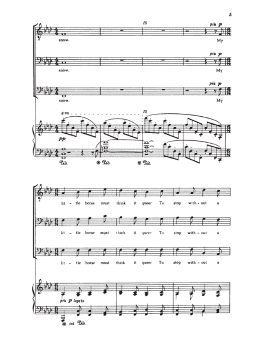 Stopping by Woods on a Snowy Evening 3-Part scores gallery preview page 4