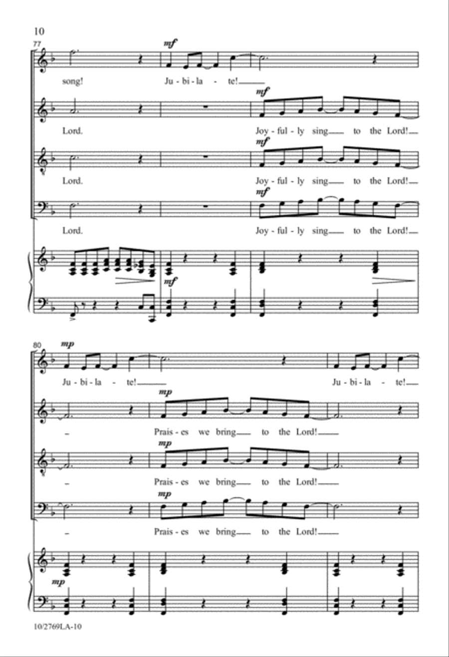 Jubilate, Sing to God 4-Part scores gallery preview page 10