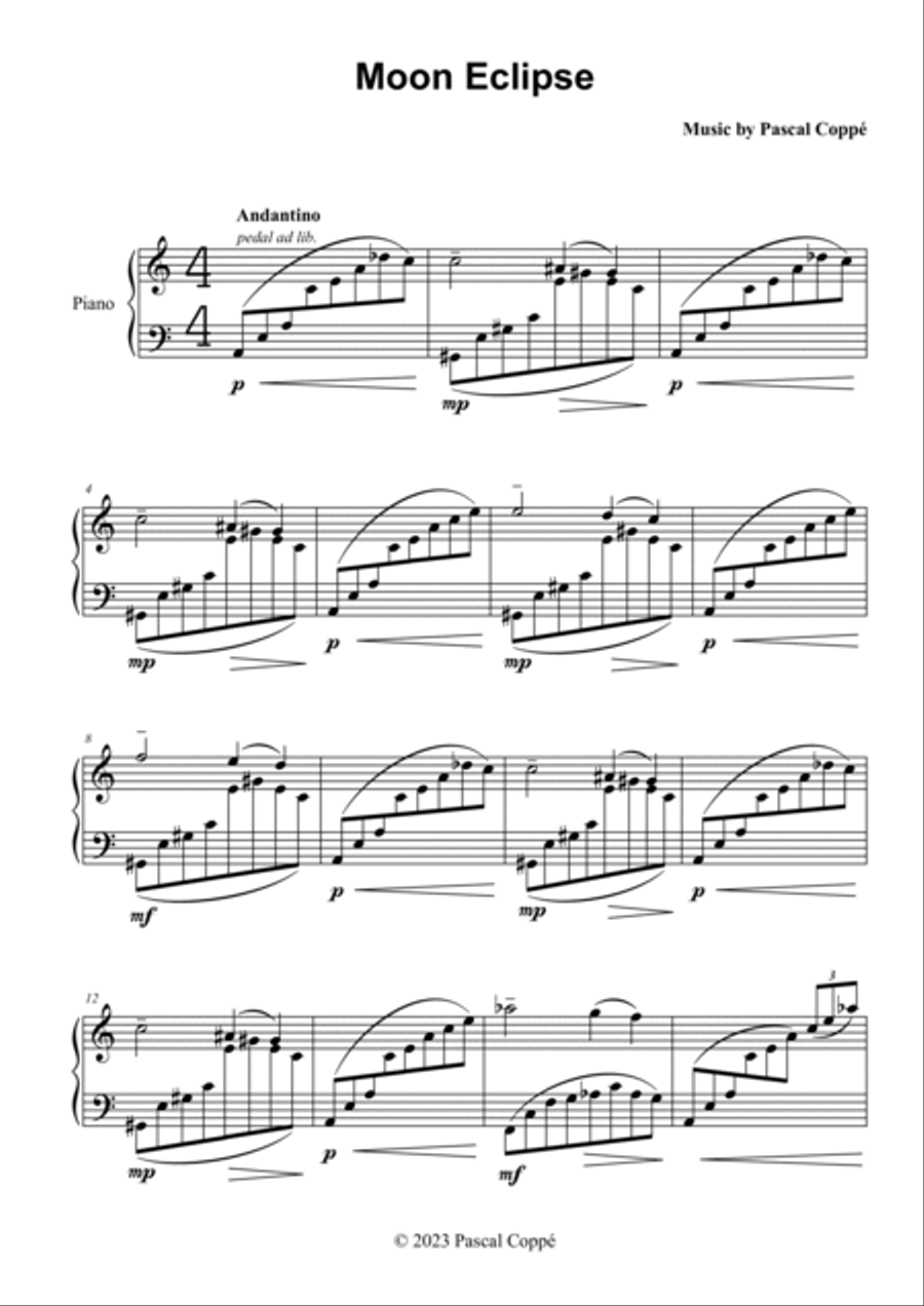 Moon Eclipse Moon Eclipse Piano Solo scores gallery preview page 2