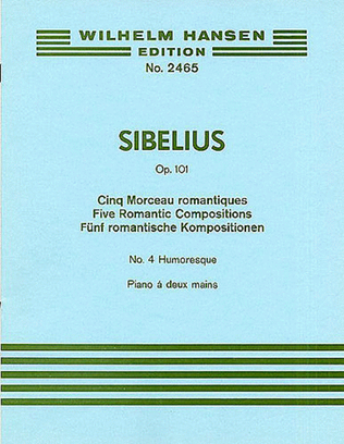 Book cover for Jean Sibelius: Humoresque Op.101 No.4 - Humoresque