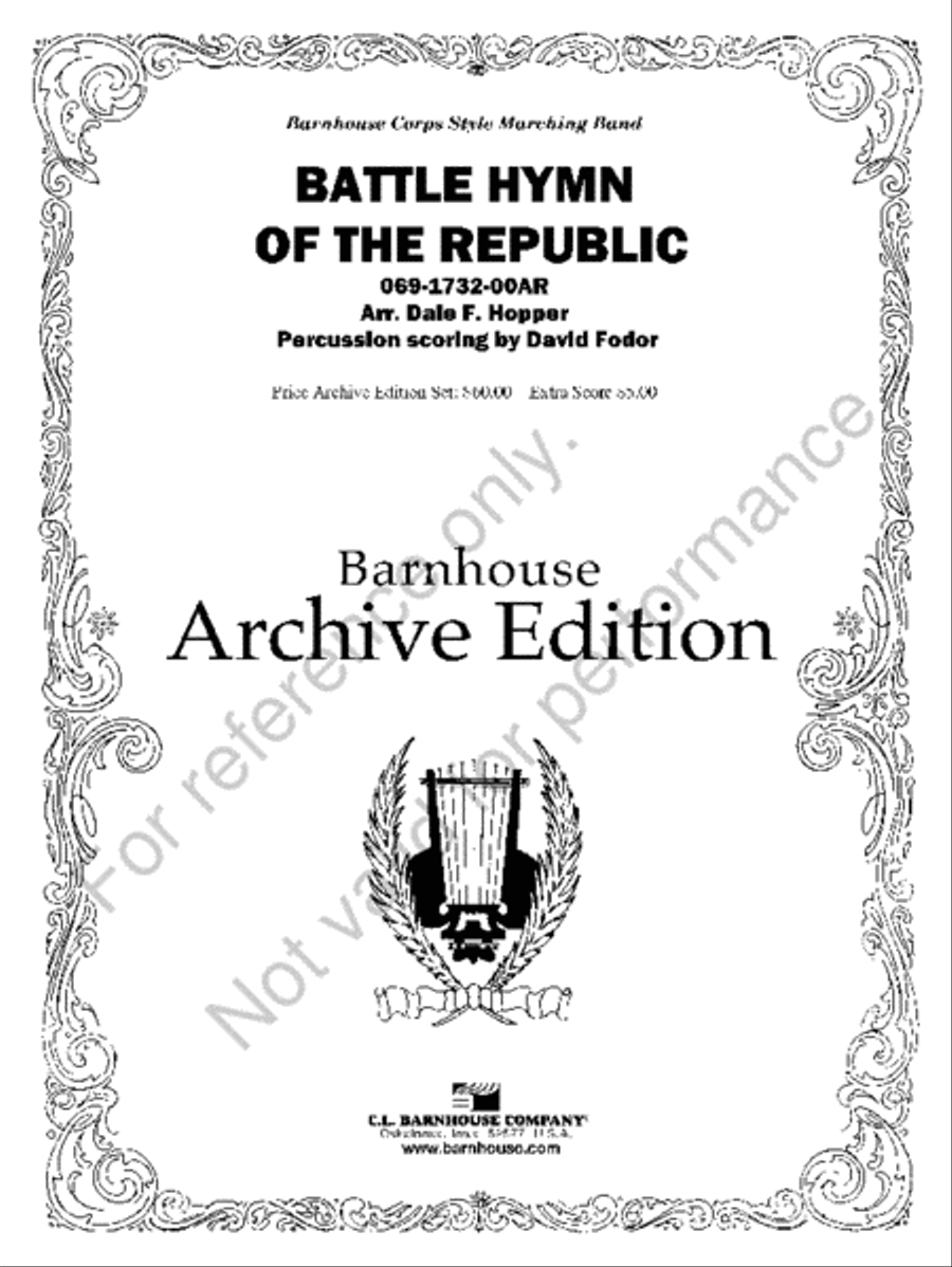 Battle Hymn of the Republic Marching Band scores gallery preview page 2