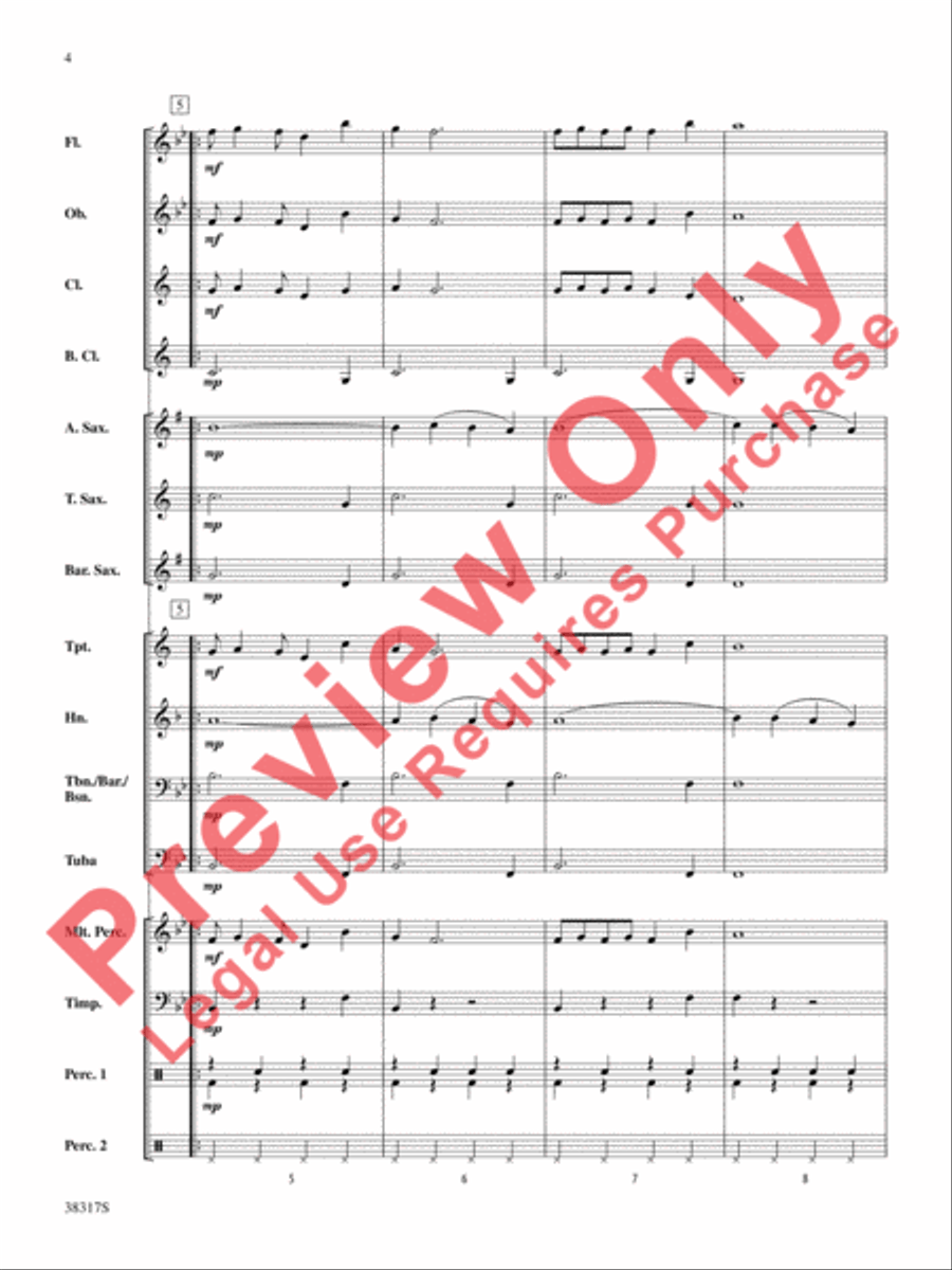 Rudolph the Red-Nosed Reindeer Concert Band scores gallery preview page 4