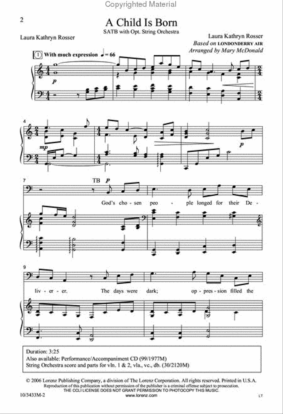 A Child Is Born A Child Is Born 4-Part scores gallery preview page 2
