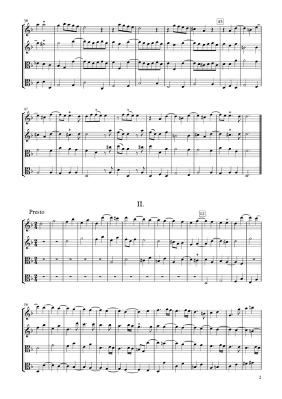 Sonata Op.34-5 for Two Violins & Two Violas String Duet scores gallery preview page 2