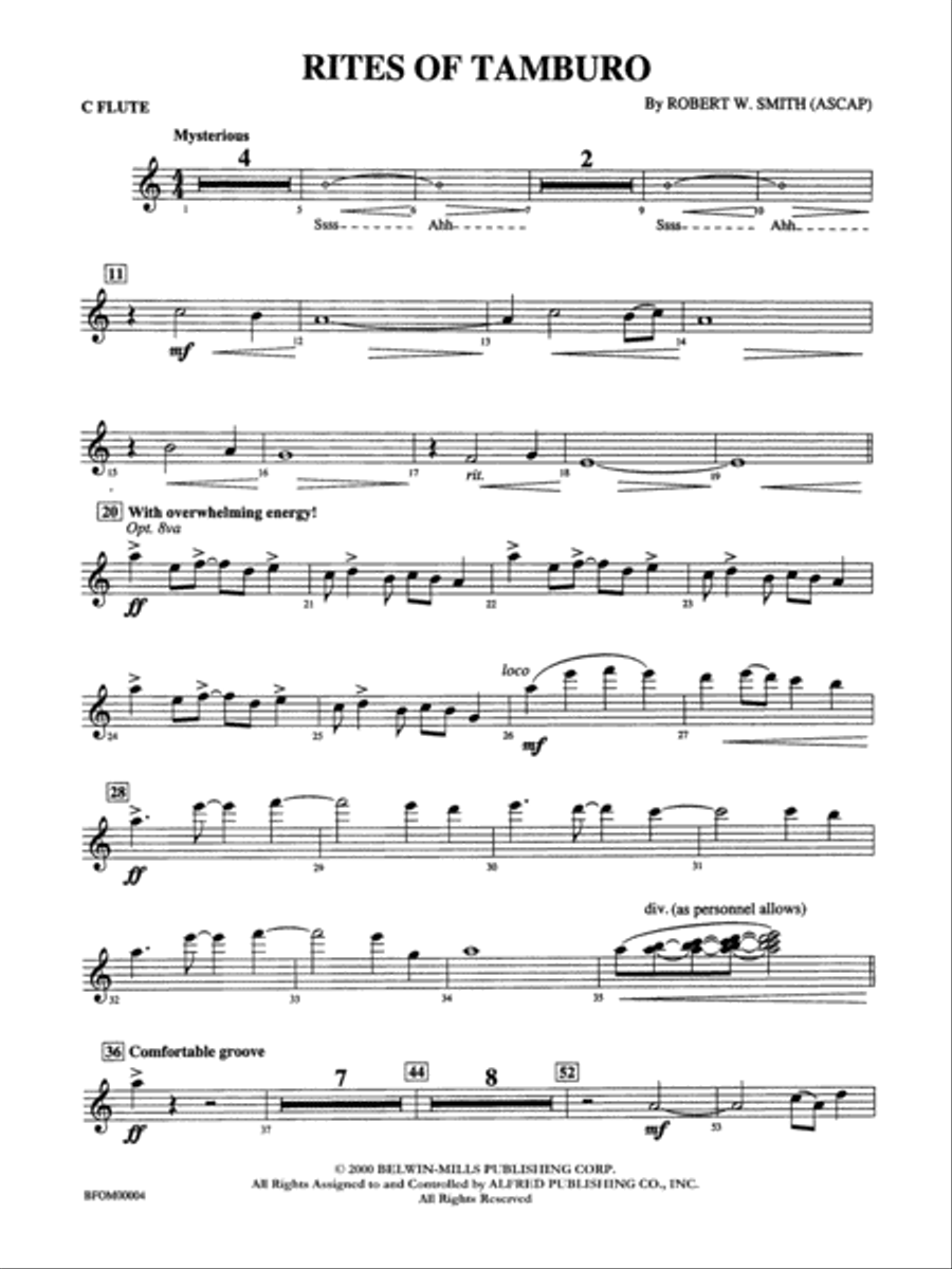 Rites of Tamburo: Flute Full Orchestra scores gallery preview page 1