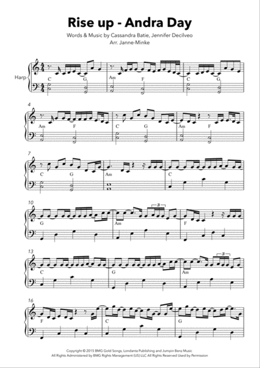 Rise Up Rise Up Harp scores gallery preview page 2