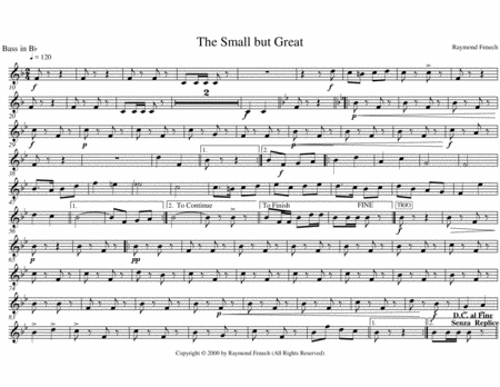 The Small but Great (Military March - Brass Band) image number null