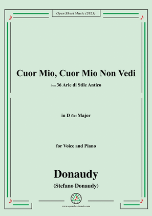 Donaudy-Cuor Mio,Cuor Mio Non Vedi,in D flat Major