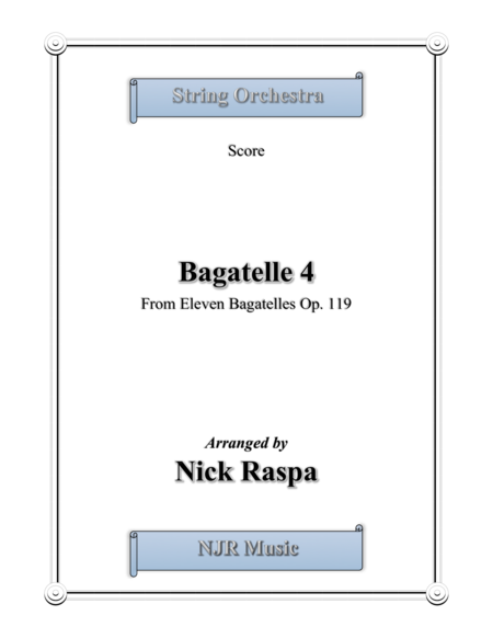 Bagatelle 4 for string orchestra - Full Set image number null