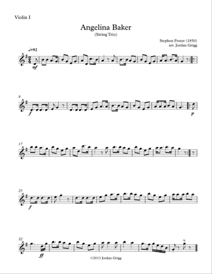Angelina Baker (String Trio) String Trio scores gallery preview page 3