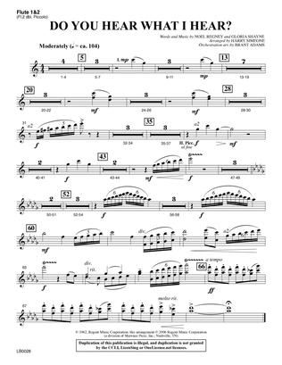 Do You Hear What I Hear? (Orchestration) (arr. Harry Simeone) - Flute 1 & 2