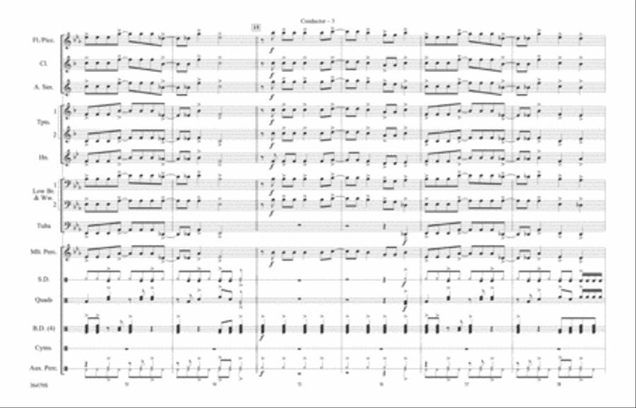American Idiot / Extraordinary Girl: Score Marching Band scores gallery preview page 3
