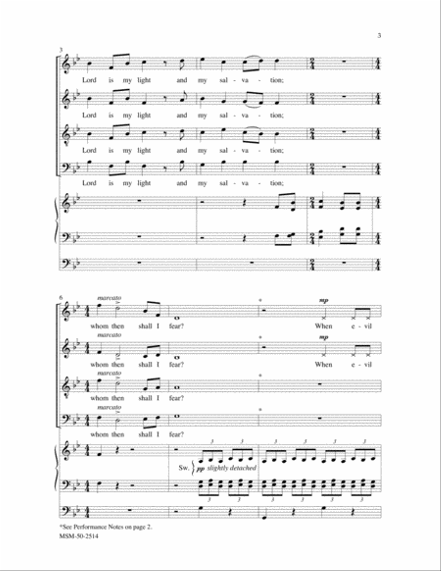 The Lord Is My Light 4-Part scores gallery preview page 3