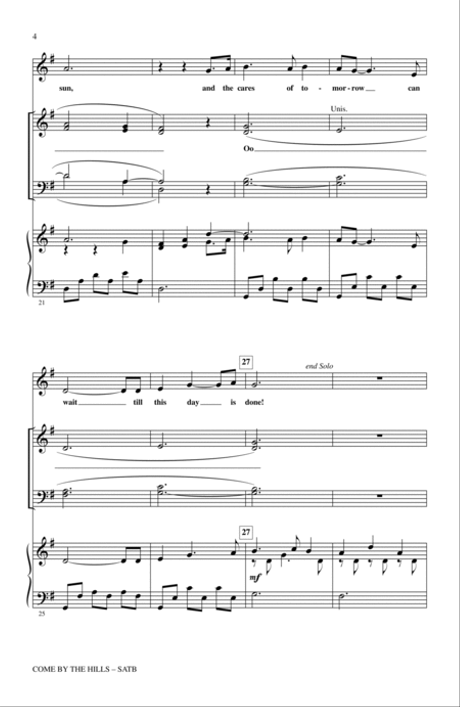 Come By The Hills (Buachaill On Eirne) 4-Part scores gallery preview page 3