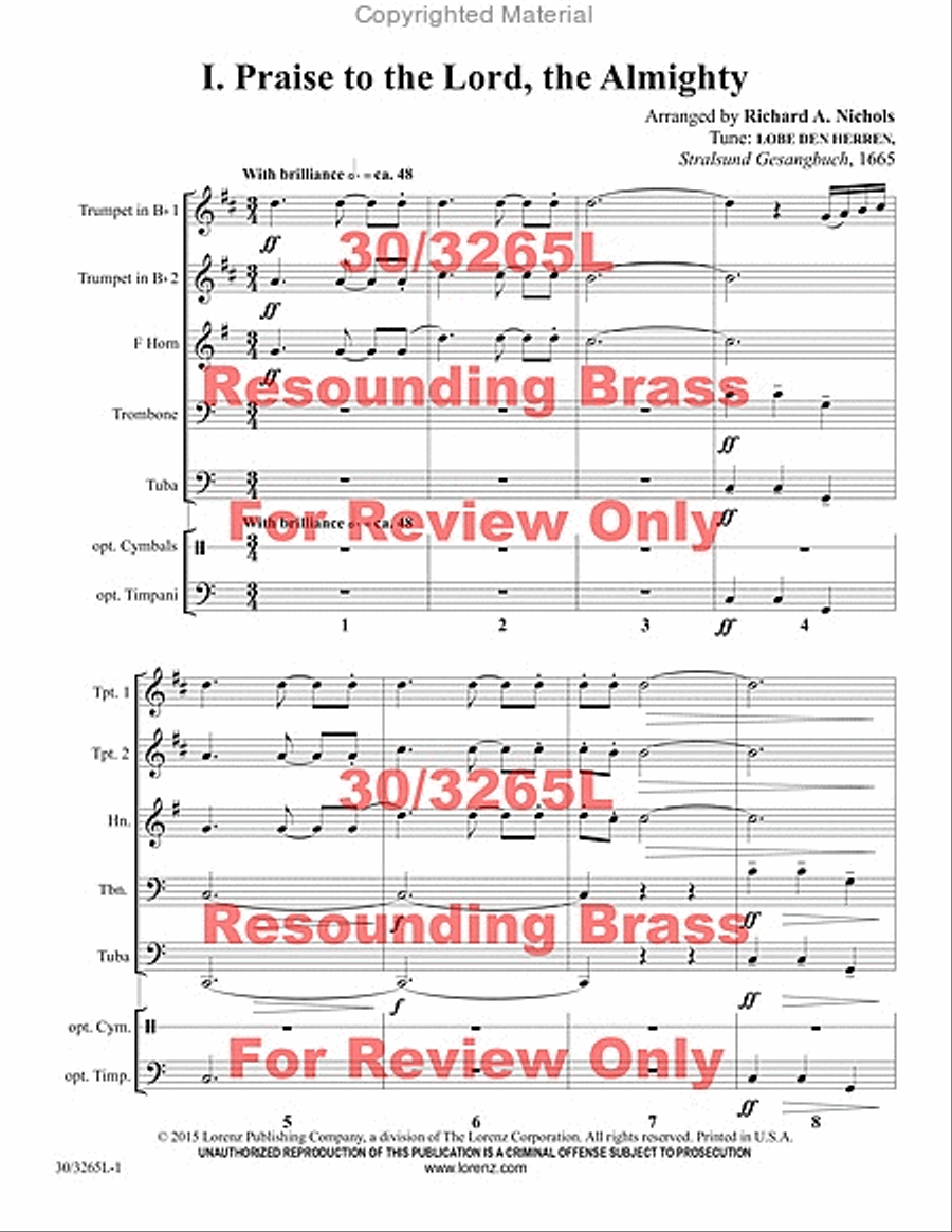 Resounding Brass Resounding Brass Brass Quintet scores gallery preview page 2