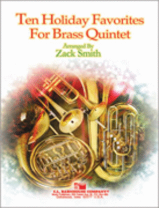 Book cover for Ten Holiday Favorites for Brass Quintet