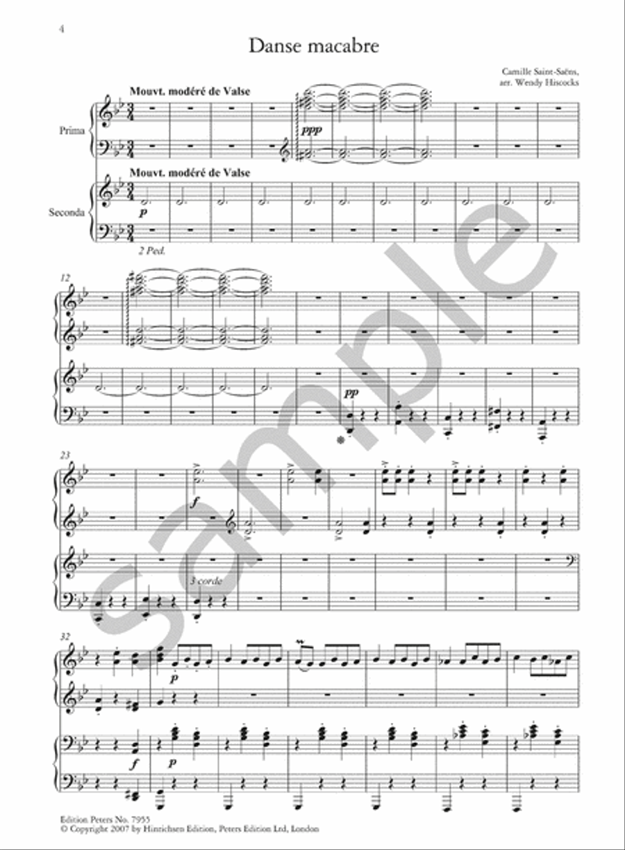 Danse macabre Op. 40 (Arranged for Piano Duet) Piano Duet scores gallery preview page 3
