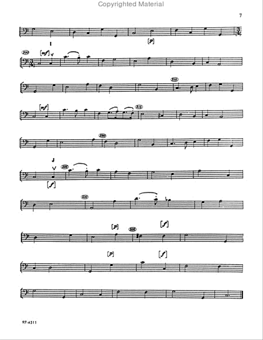 Rejoice in the Lord Alway / The Bell Anthem (Violoncello / Double Bass) Double Bass scores gallery preview page 6