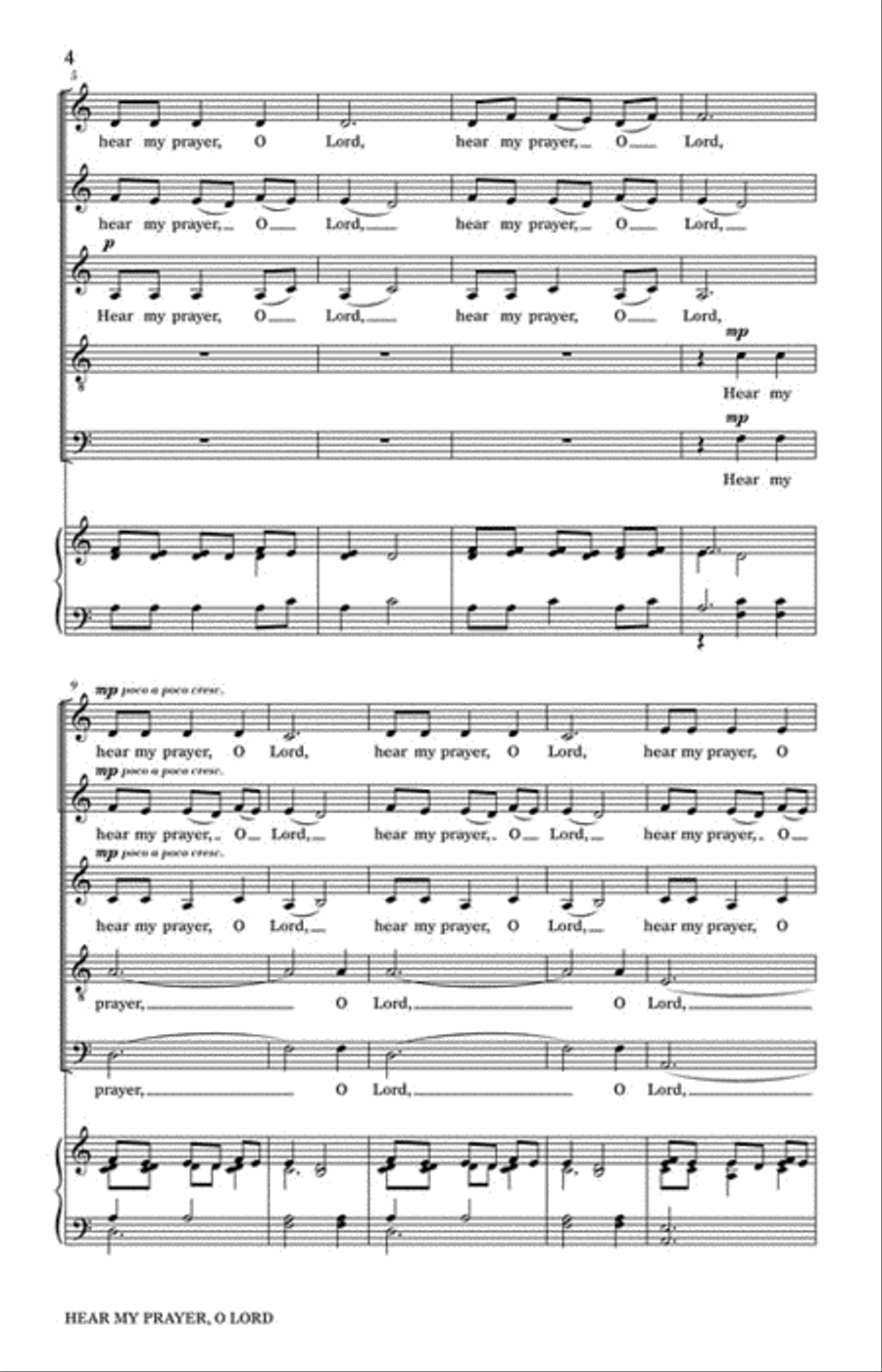 Hear My Prayer, O Lord SSATB scores gallery preview page 3