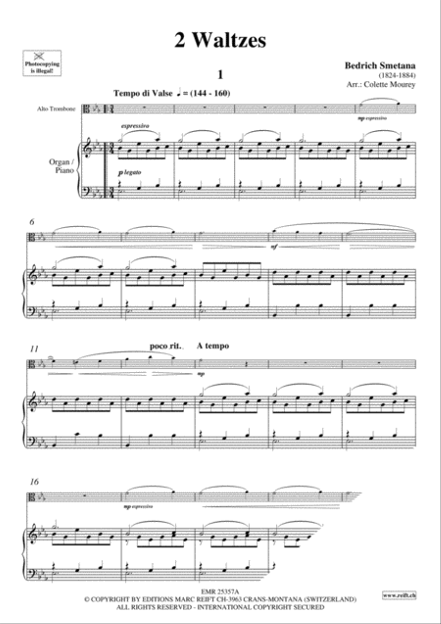 2 Waltzes Organ scores gallery preview page 3