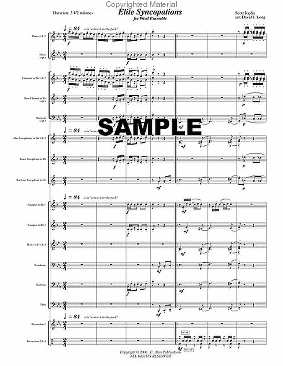 Elite Syncopations (band score & parts) image number null