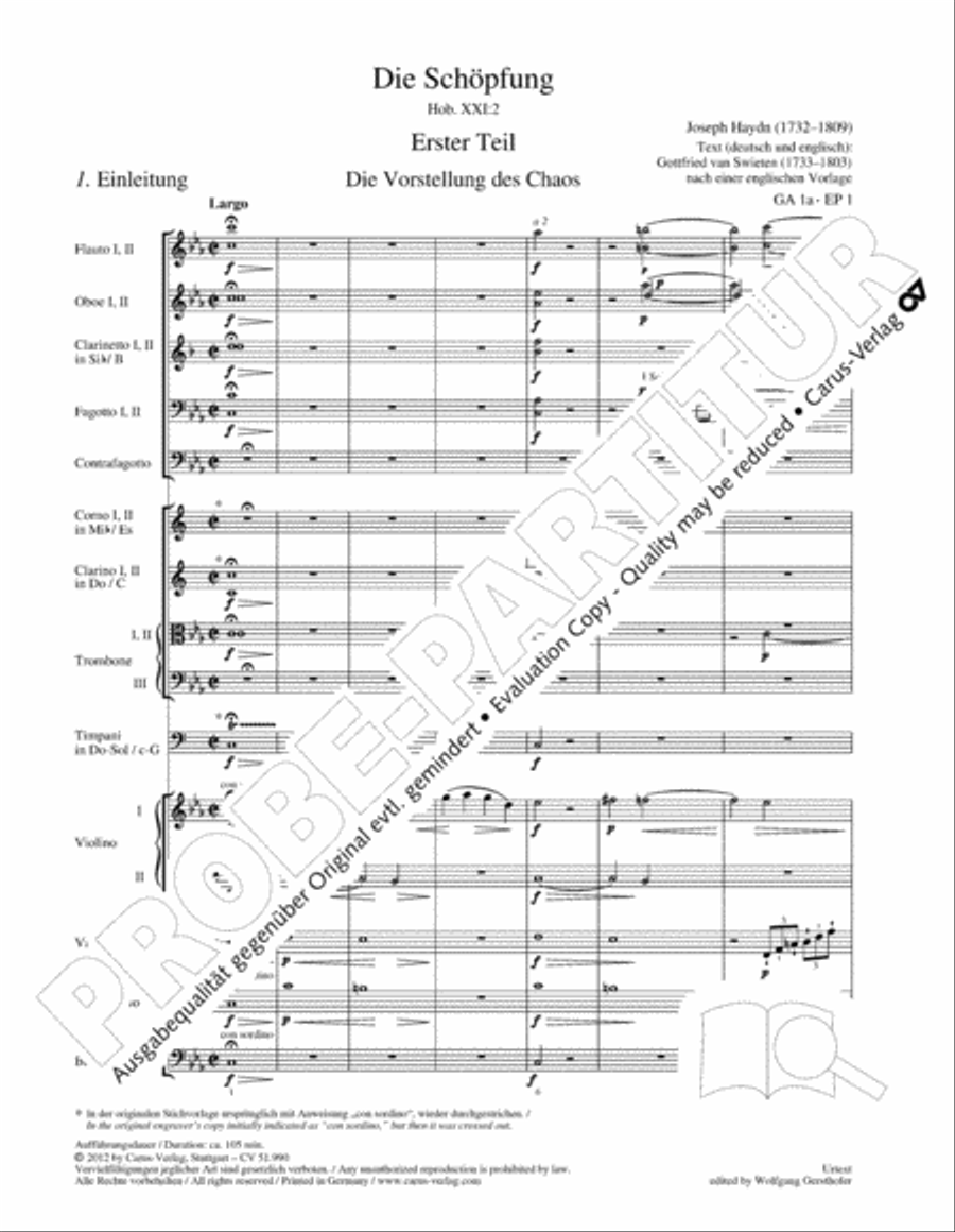 The Creation (Die Schopfung) 4-Part scores gallery preview page 20