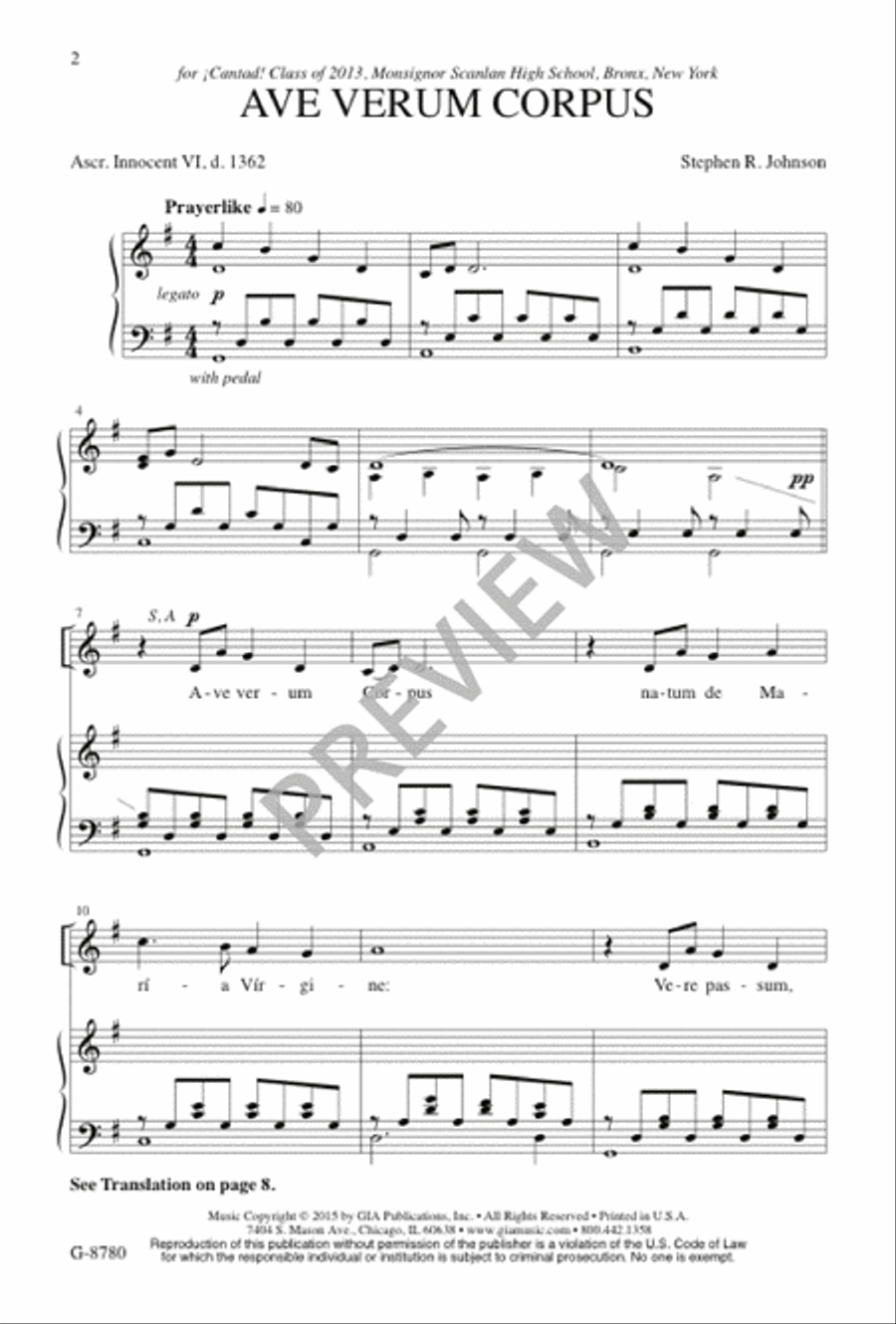 Ave verum corpus 3-Part scores gallery preview page 3