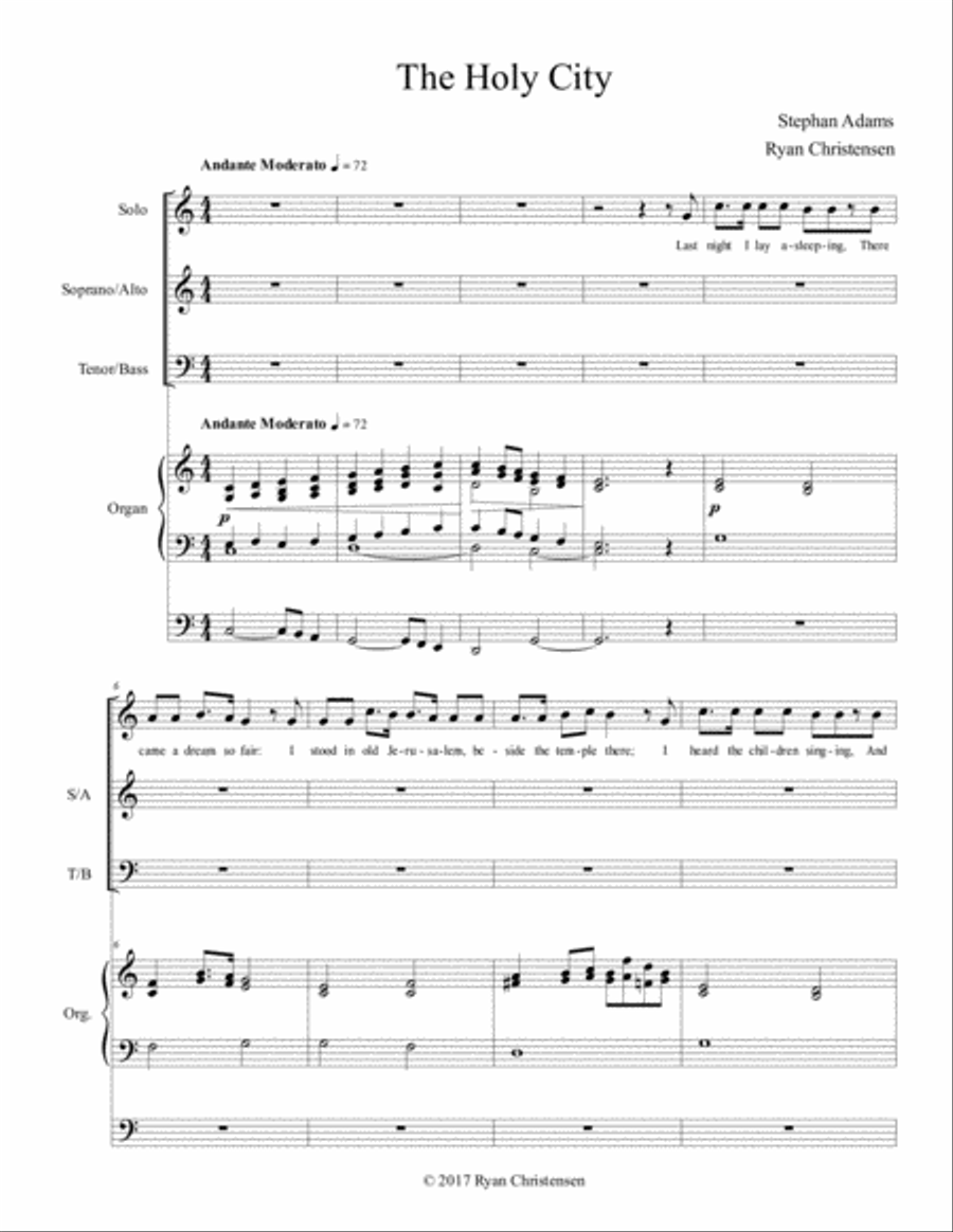 The Holy City The Holy City 4-Part scores gallery preview page 3