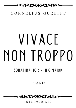 Book cover for Gurlitt - Vivace non Troppo from Sonatina No. 3 in G Major - Intermediate