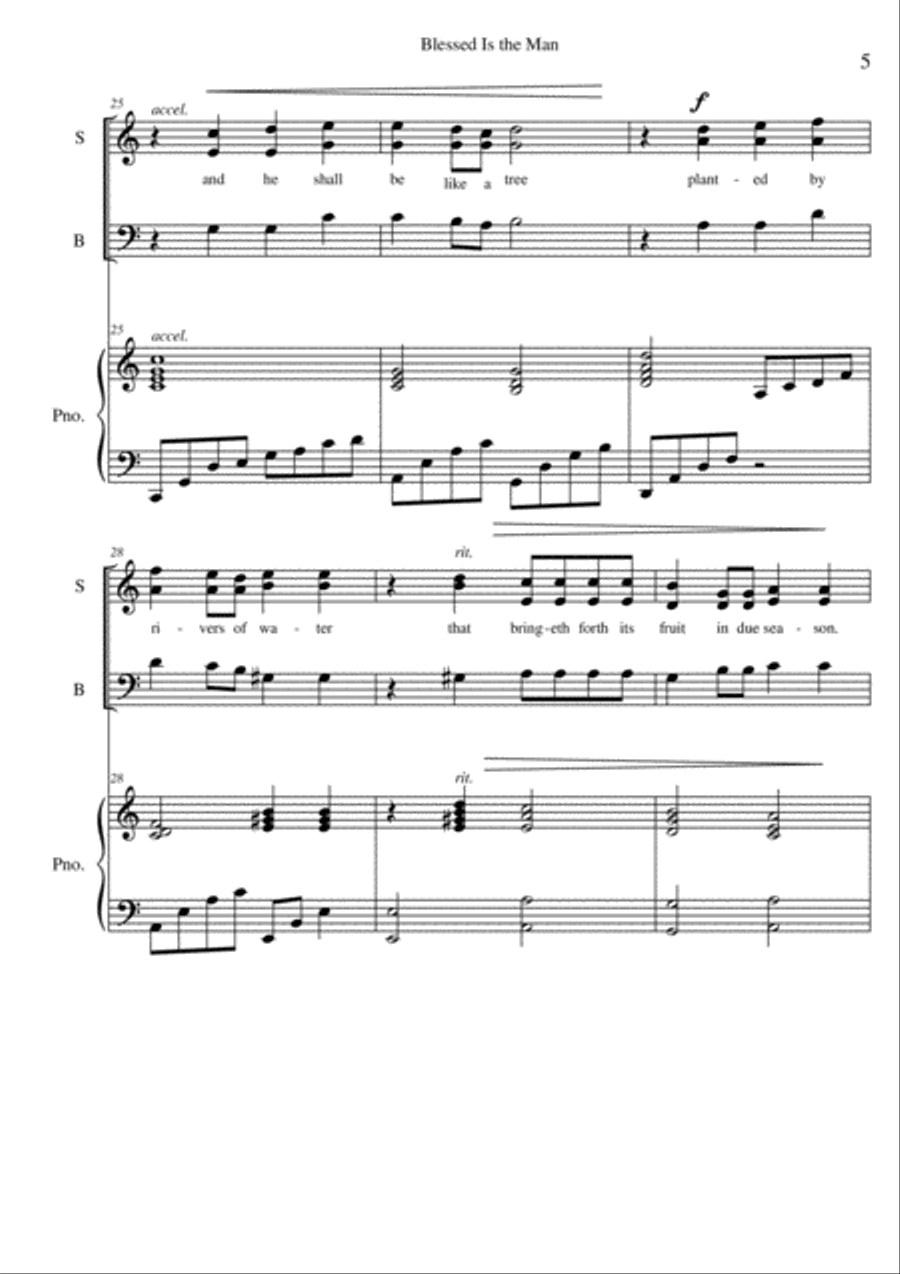 Blessed Is the Man (Psalm 1) 3-Part scores gallery preview page 5