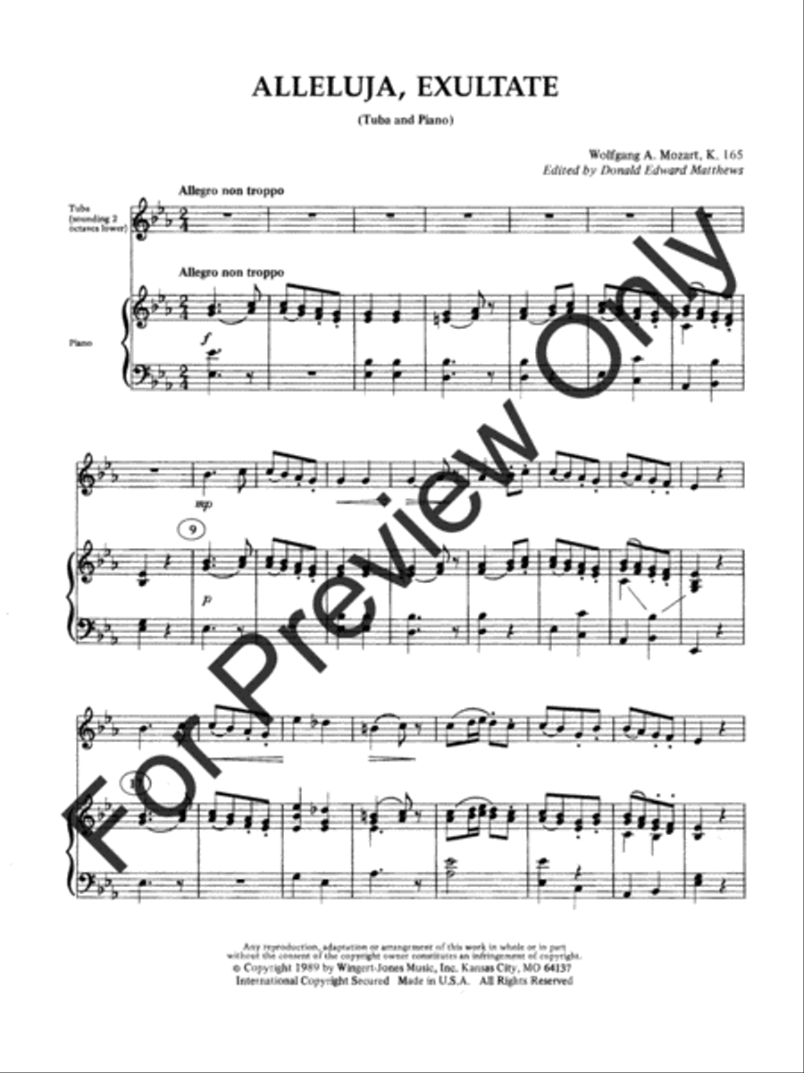 Alleluja Exultate Tuba scores gallery preview page 4