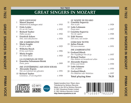 Great Singers In Mozart