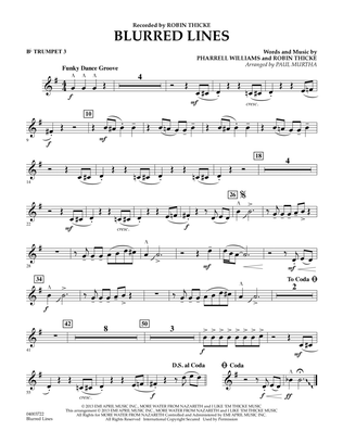 Blurred Lines - Bb Trumpet 3