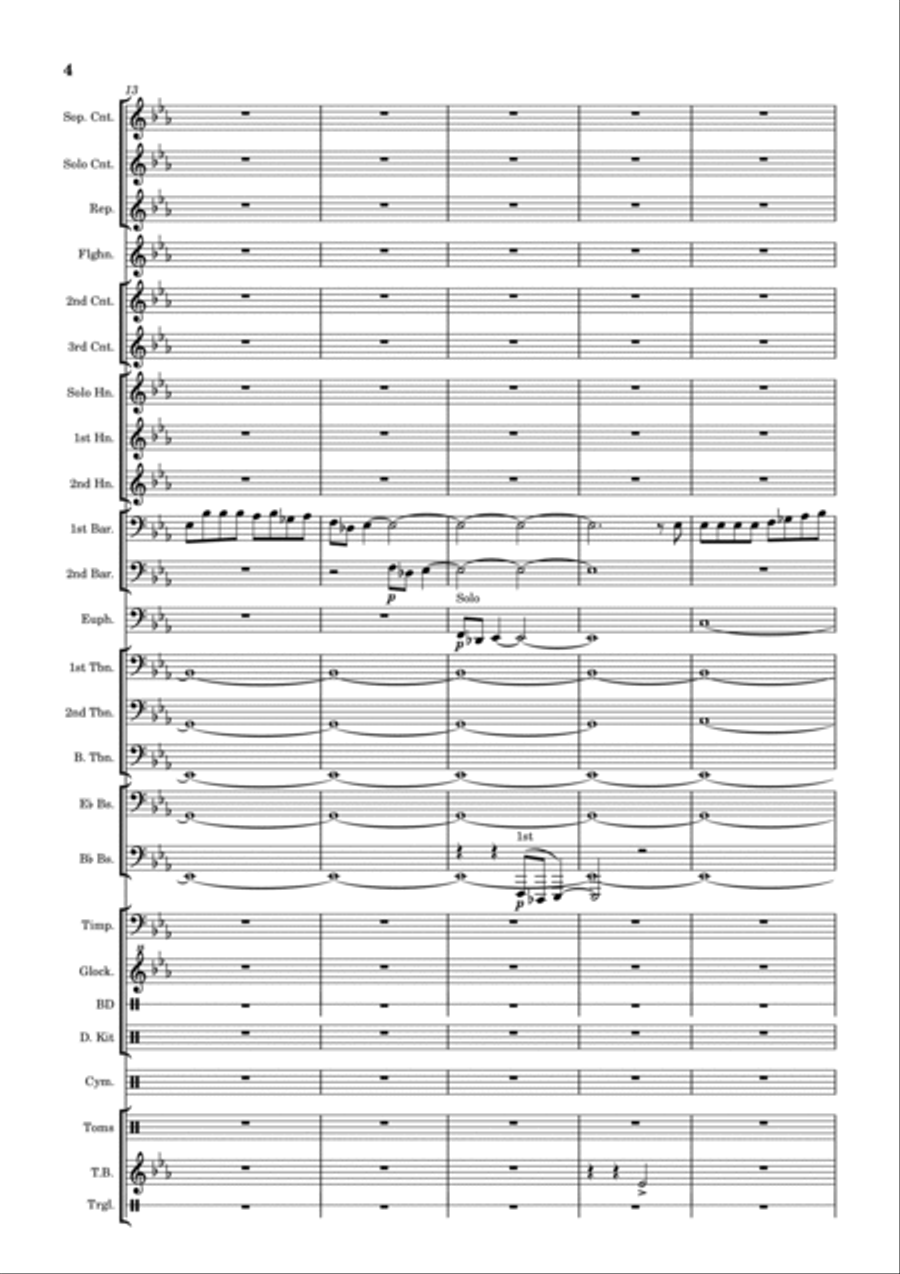 The Peebles Beltane Festival Suite (Opus 1) Brass Band scores gallery preview page 4