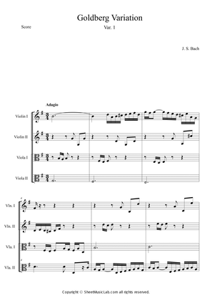 Book cover for Goldberg Variation (BWV 988) Var. 1