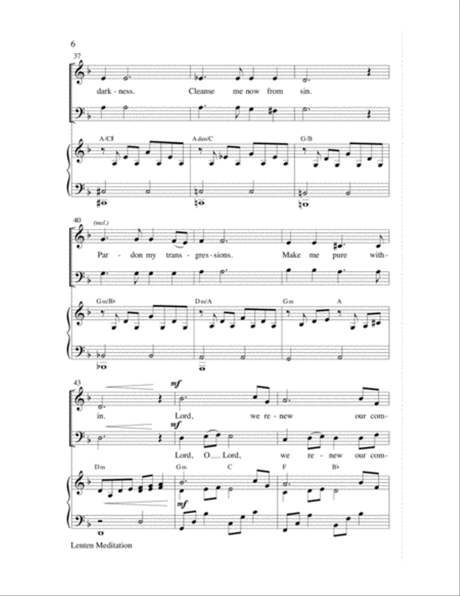 Lenten Meditation Choir scores gallery preview page 6