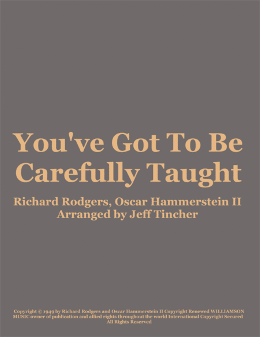You've Got To Be Carefully Taught Voice scores gallery preview page 1