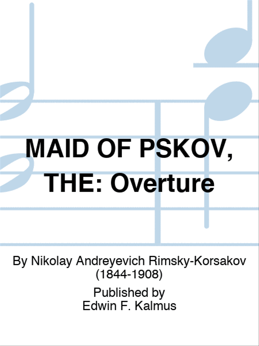 MAID OF PSKOV, THE: Overture Score scores gallery preview page 1
