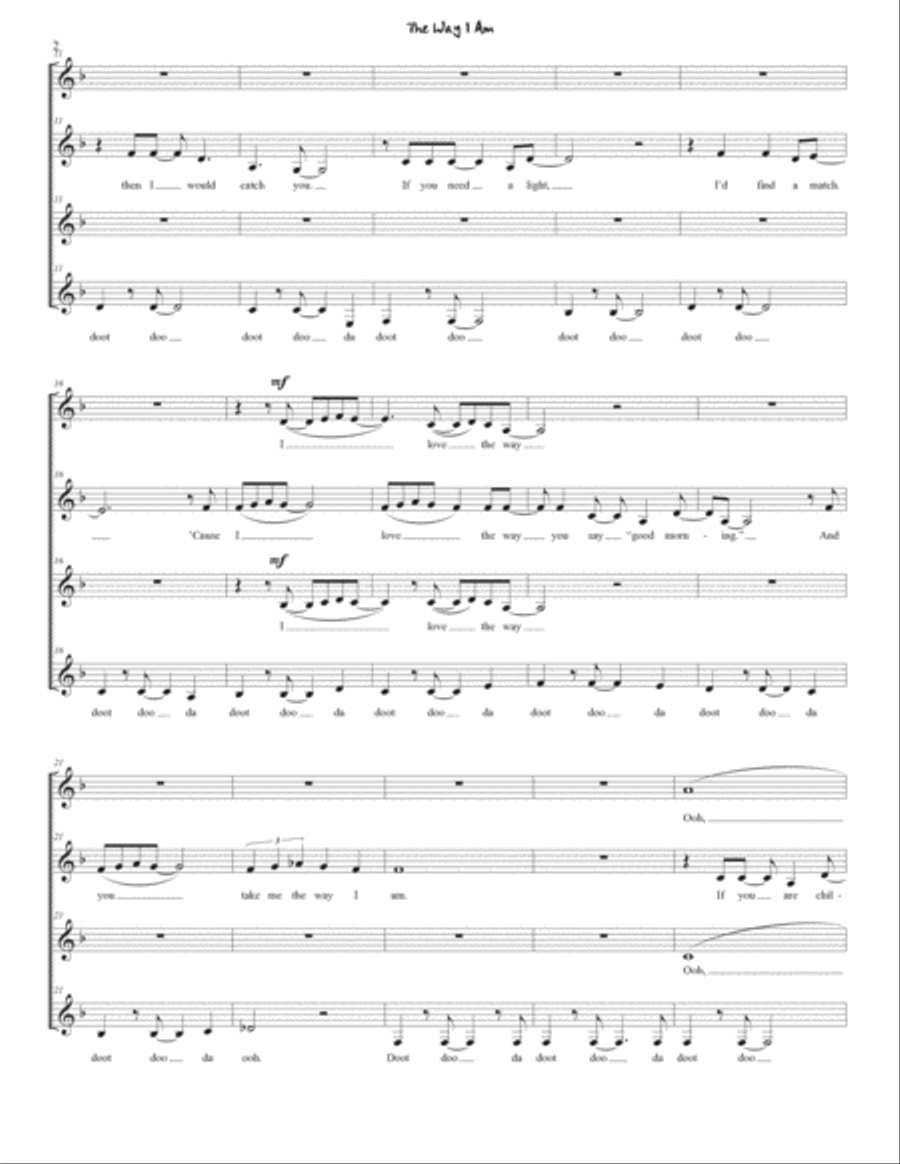 The Way I Am SSAA scores gallery preview page 2