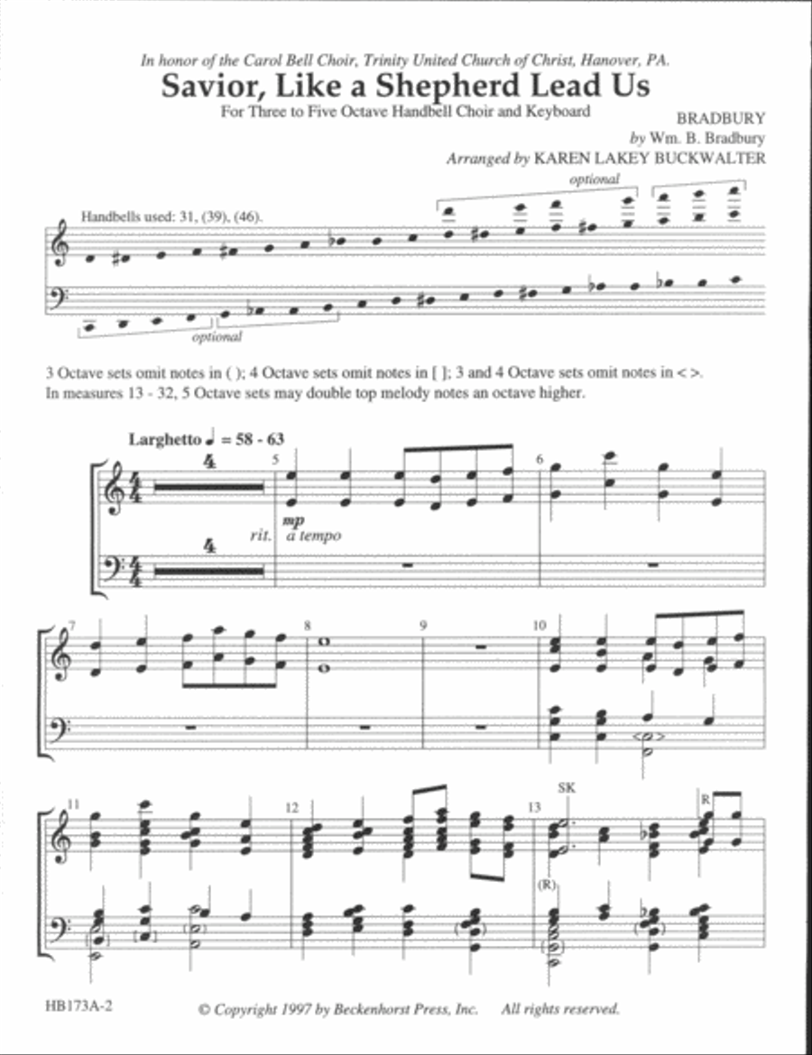 Savior, Like a Shepherd Lead Us