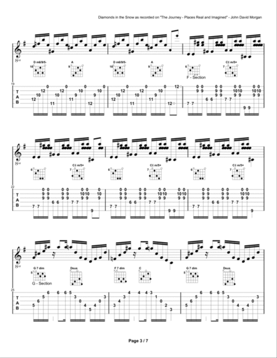 Diamonds in the Snow Diamonds in the Snow Acoustic Guitar scores gallery preview page 3