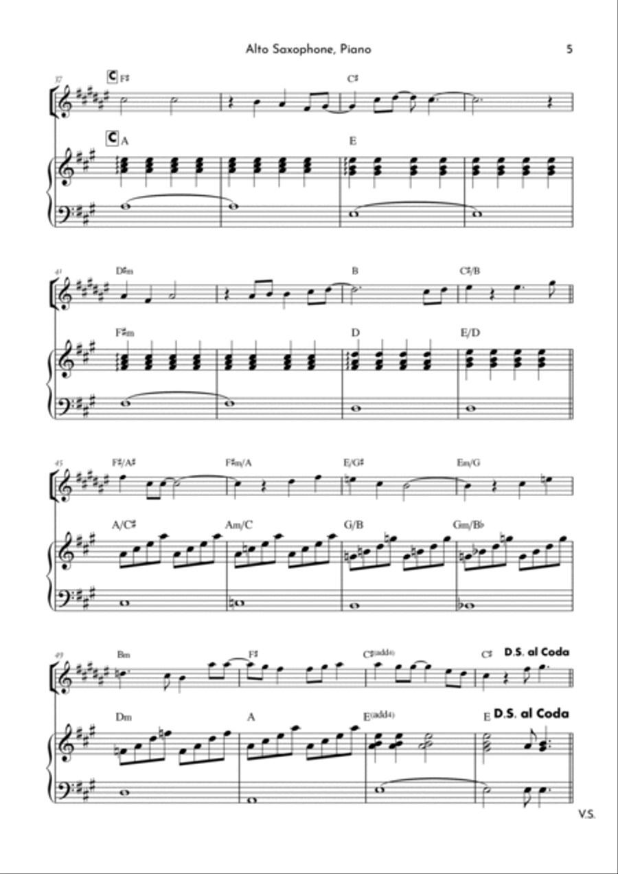 To Love You More Alto Saxophone scores gallery preview page 5