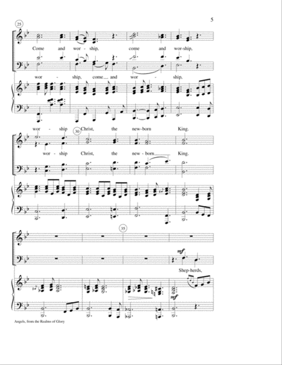 Angels from the Realms of Glory 4-Part scores gallery preview page 4