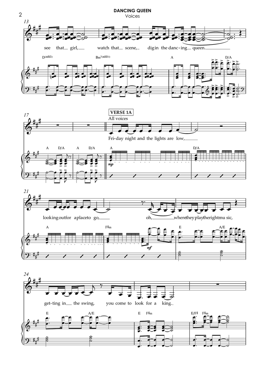 Dancing Queen - Score Only Jazz Ensemble scores gallery preview page 2