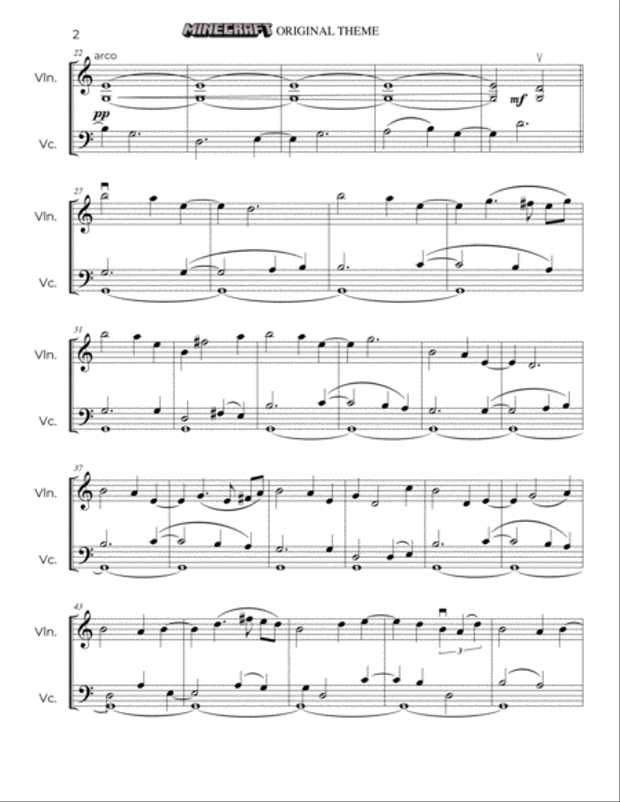 Minecraft Minecraft String Duet scores gallery preview page 3