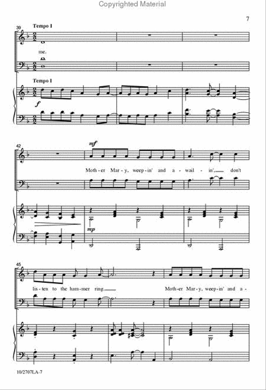 Don't Listen to the Hammer Ring 4-Part scores gallery preview page 6