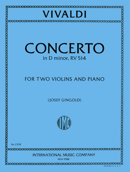 Concerto in D minor, RV 514 (GINGOLD)