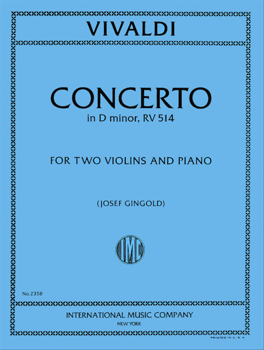 Concerto In D Minor, Rv 514 Violin scores gallery preview page 1
