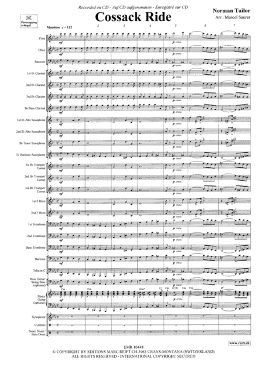 Cossack Ride Concert Band scores gallery preview page 4