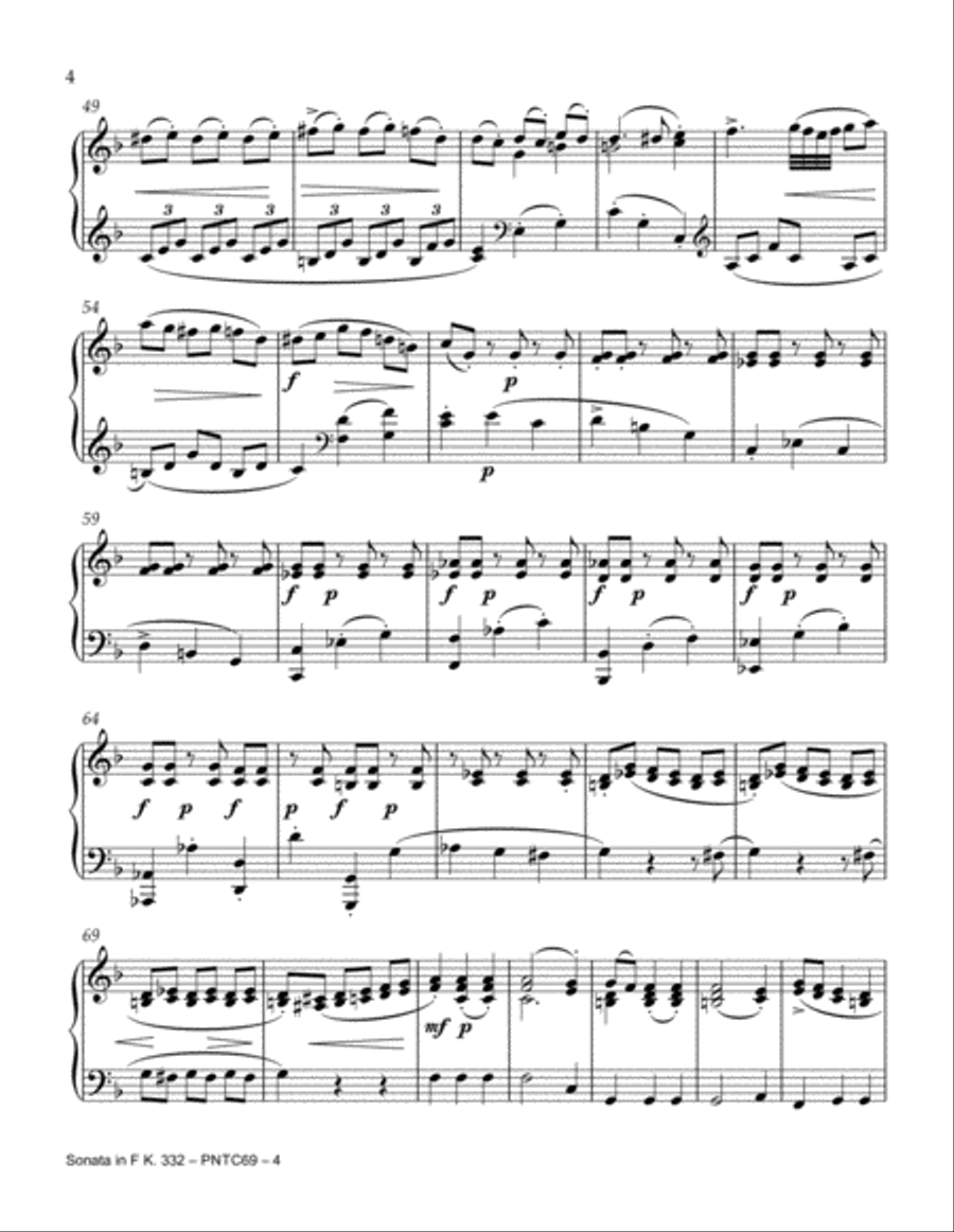 Sonata in F Major (K. 332) Piano Method scores gallery preview page 4